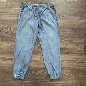 Loft Chambray Drawstring Crop Pants